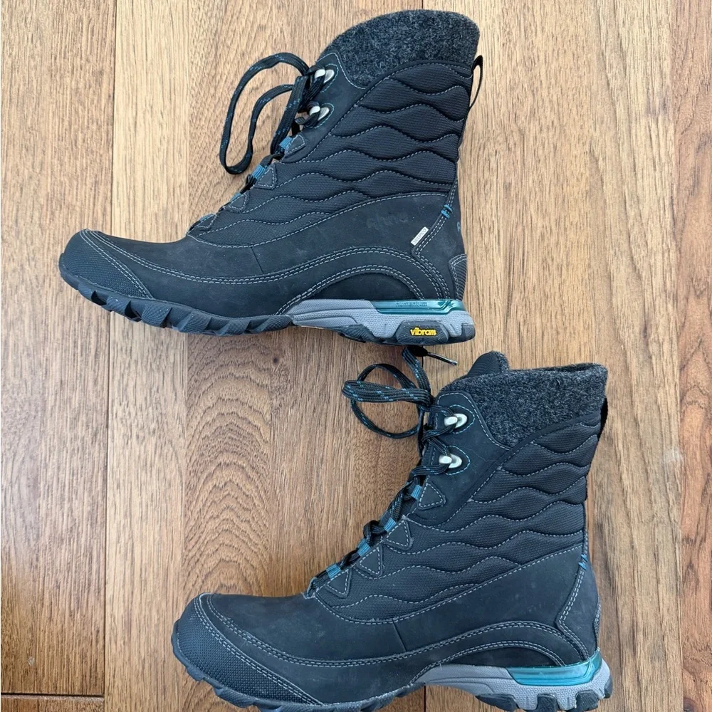 AHNU TEVA SUGARFROST INSULATED WP BLACK BOOTS Women’s Sz 6.5 Hiking Snow Outdoor